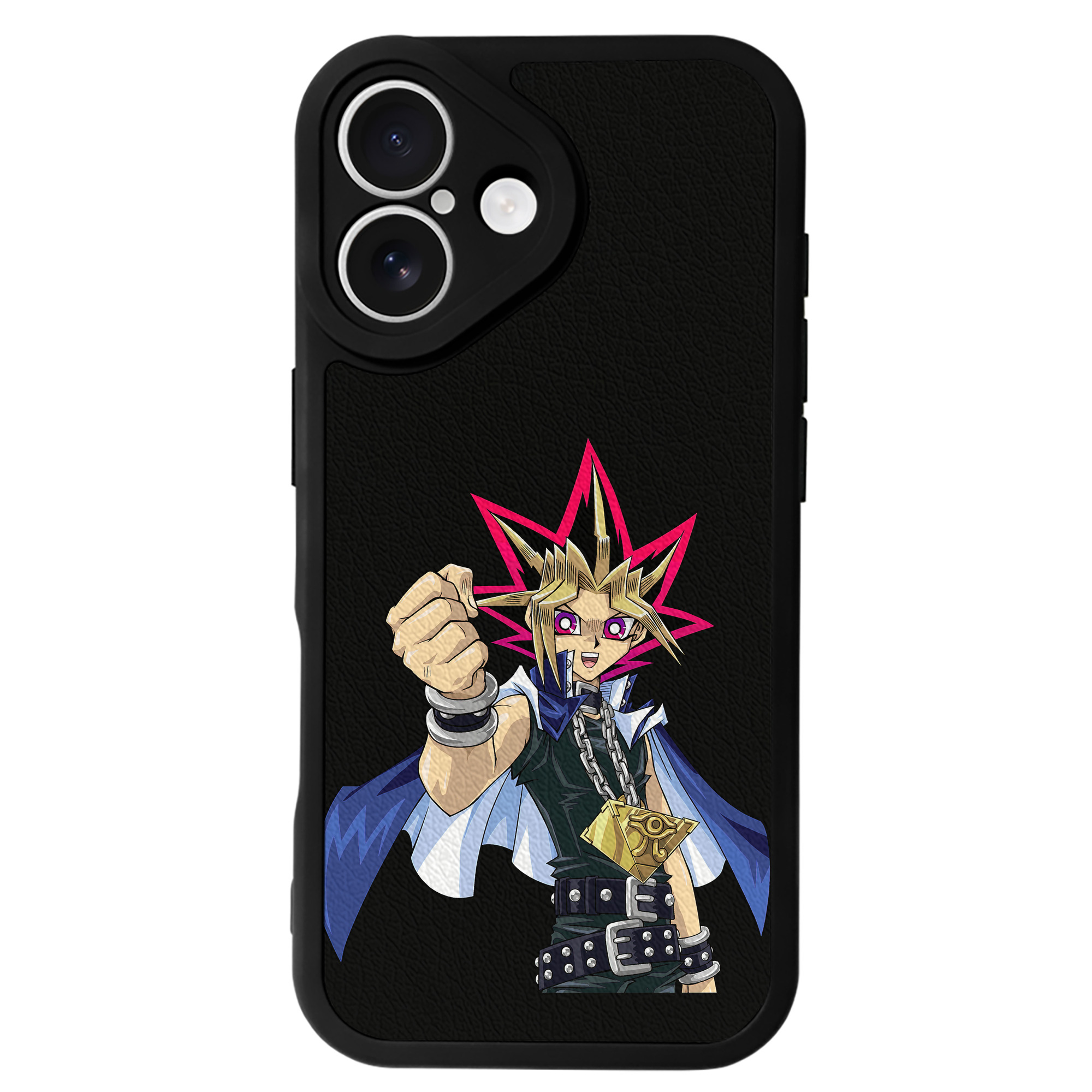 （画像用） 遊☆戯☆王 Yu-Gi-Oh! 【iPhone 16シリーズ対応】シリコンスマホケース（レザー調） 材質：シリコン
